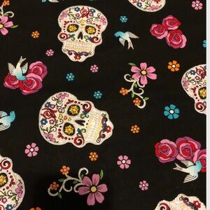 Fabric Skulls Day of the Dead glitter new 1 yard x 44/45” wide cotton
